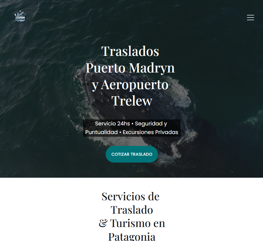 Sitio web corporativo multiidioma para empresa de transporte